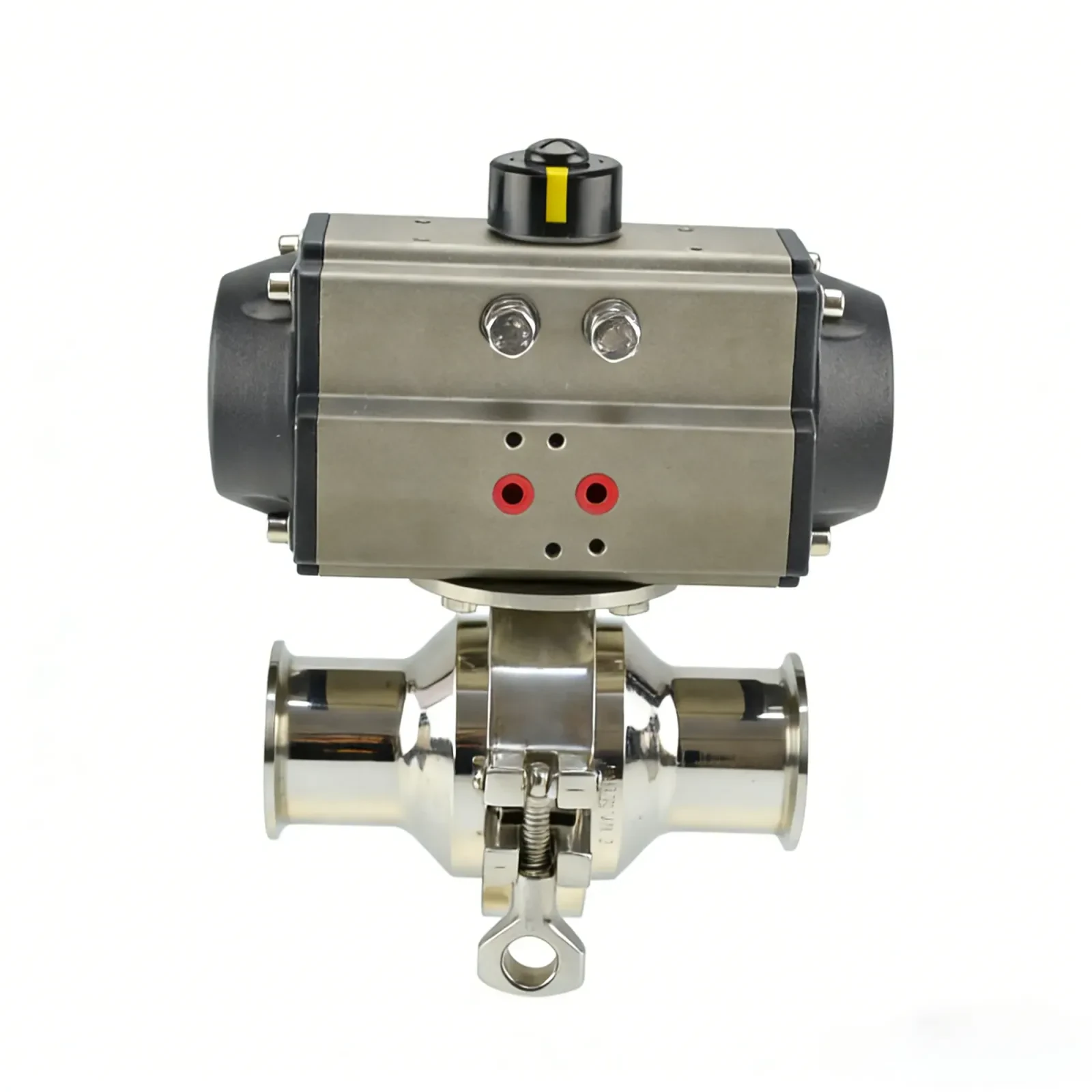 Stainless steel actuator intermediate clamp non-retention ball valve — 4/5