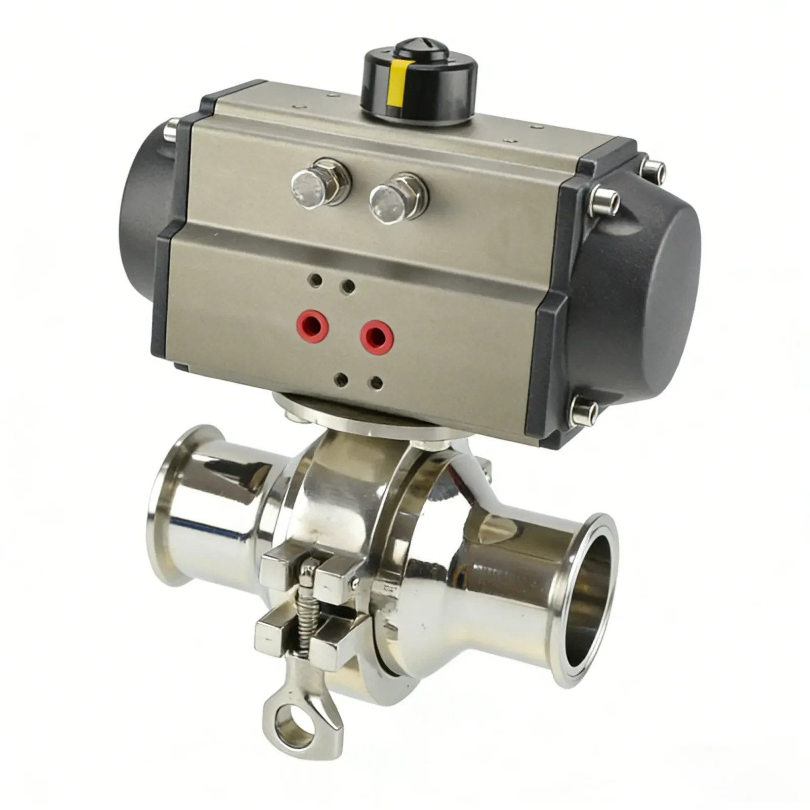 Stainless steel actuator intermediate clamp non-retention ball valve — 5/5
