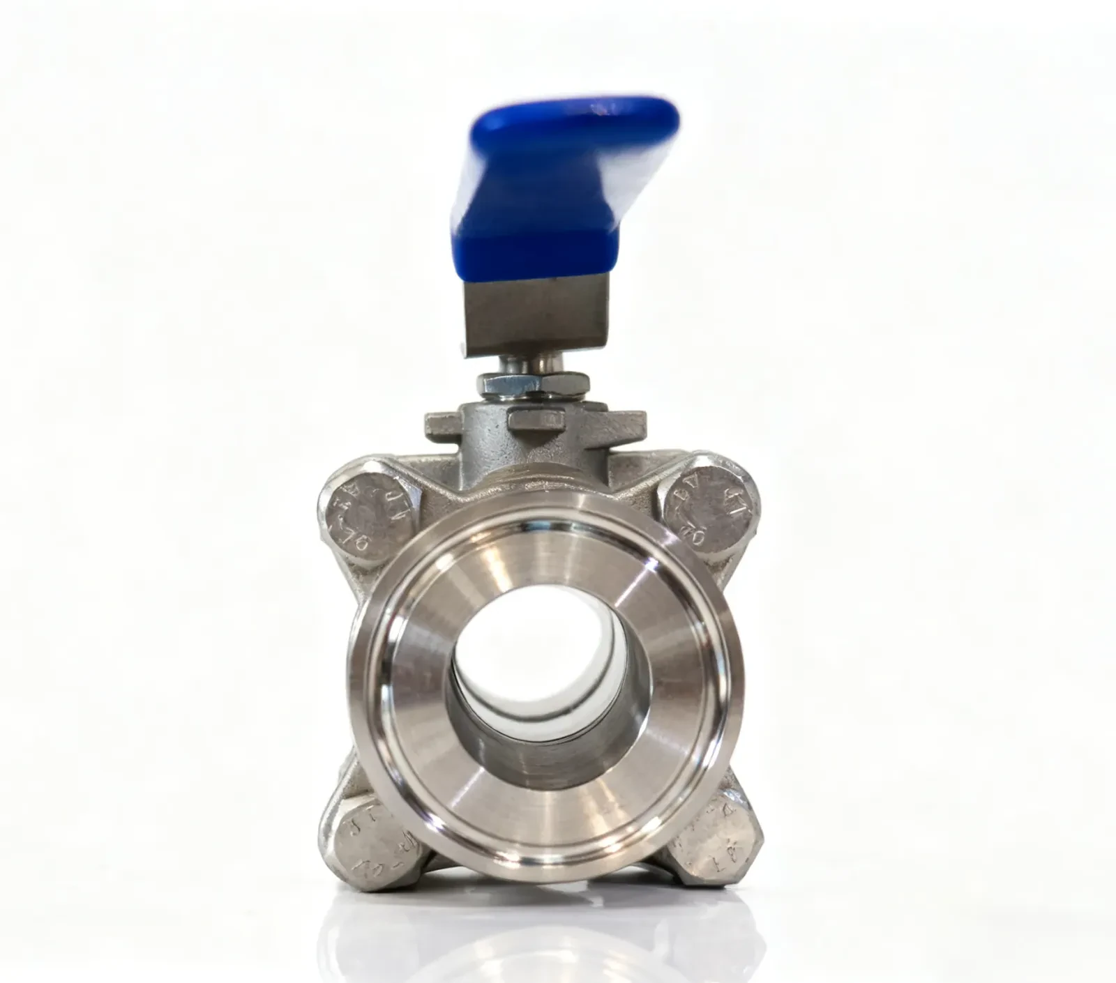 Stainless steel three-way internal thread manual ball valve — 4/6