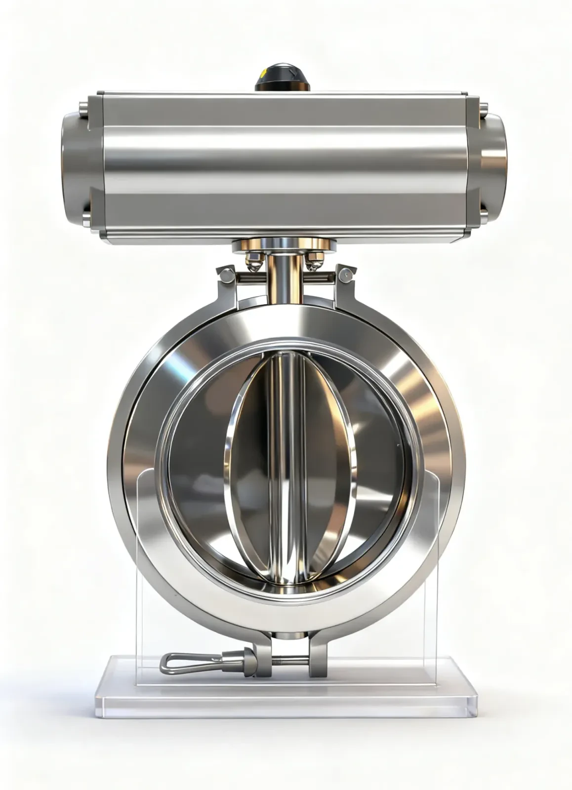 STAINLESS STEEL DN200 Electric Actuator Bolei Rotary Butterfly Valve — 5/6