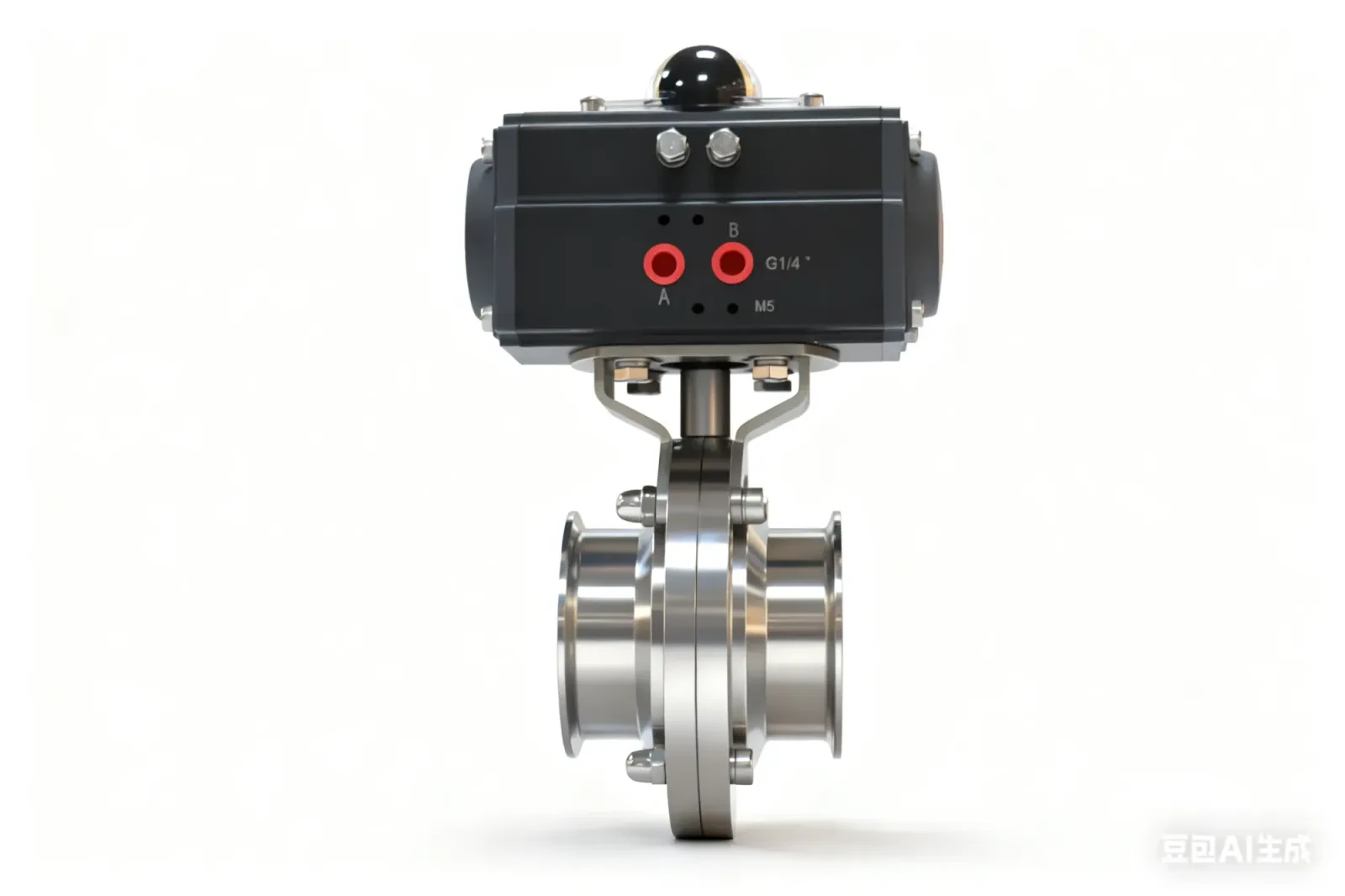 STAINLESS STEEL Aluminum Demco Pneumatic Drive Gearbox Butterfly Valve — 5/6