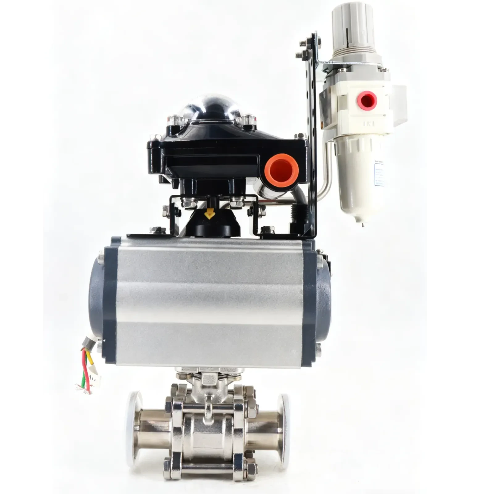 Stainless Steel Sanitary Straight through Pneumatic Quick-install Ball Valve — 3/6