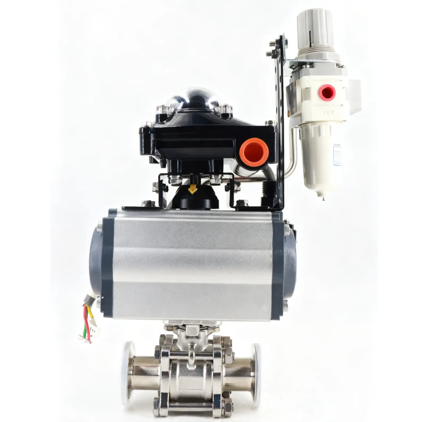 Stainless Steel Sanitary Straight through Pneumatic Quick-install Ball Valve — 5/6