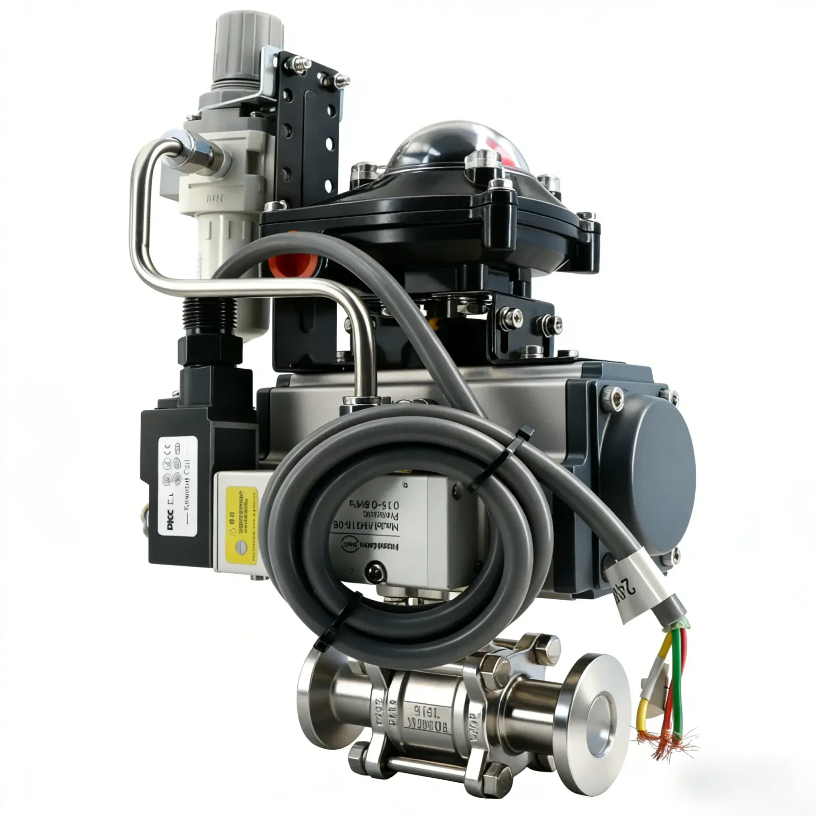 Stainless Steel Sanitary Straight through Pneumatic Quick-install Ball Valve — 6/6