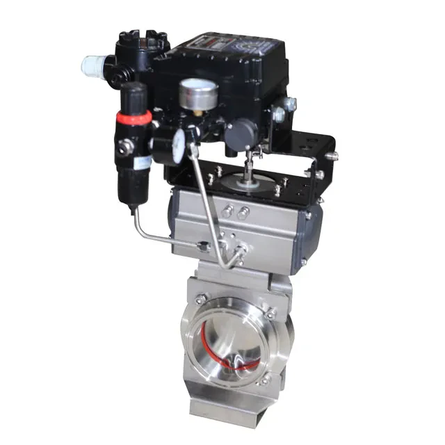 STAINLESS STEEL Pneumatic Actuator Groove DN300 butterfly valve — 5/6