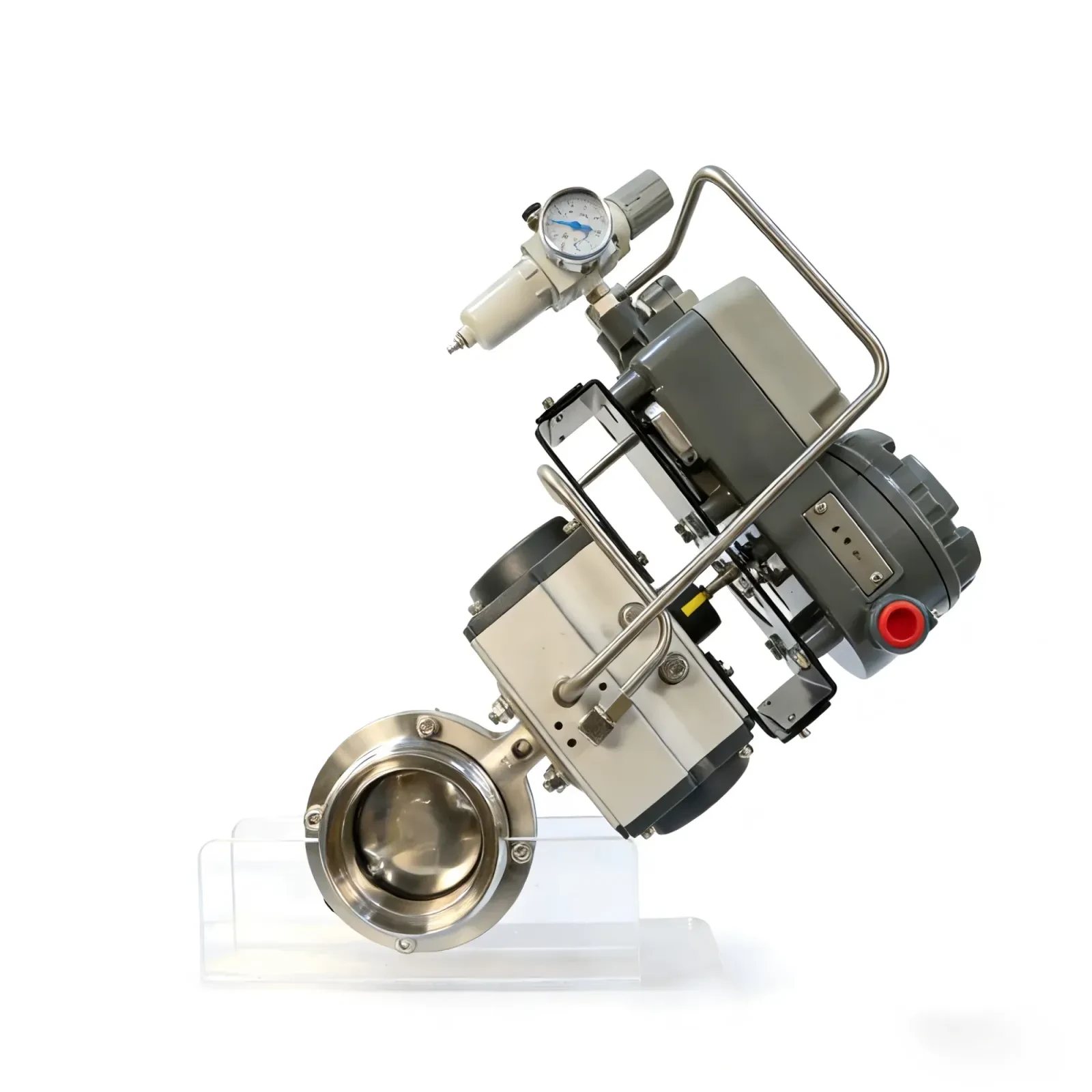 STAINLESS STEEL Solenoid Pneumatic DN200 Actuator butterfly valve — 3/6