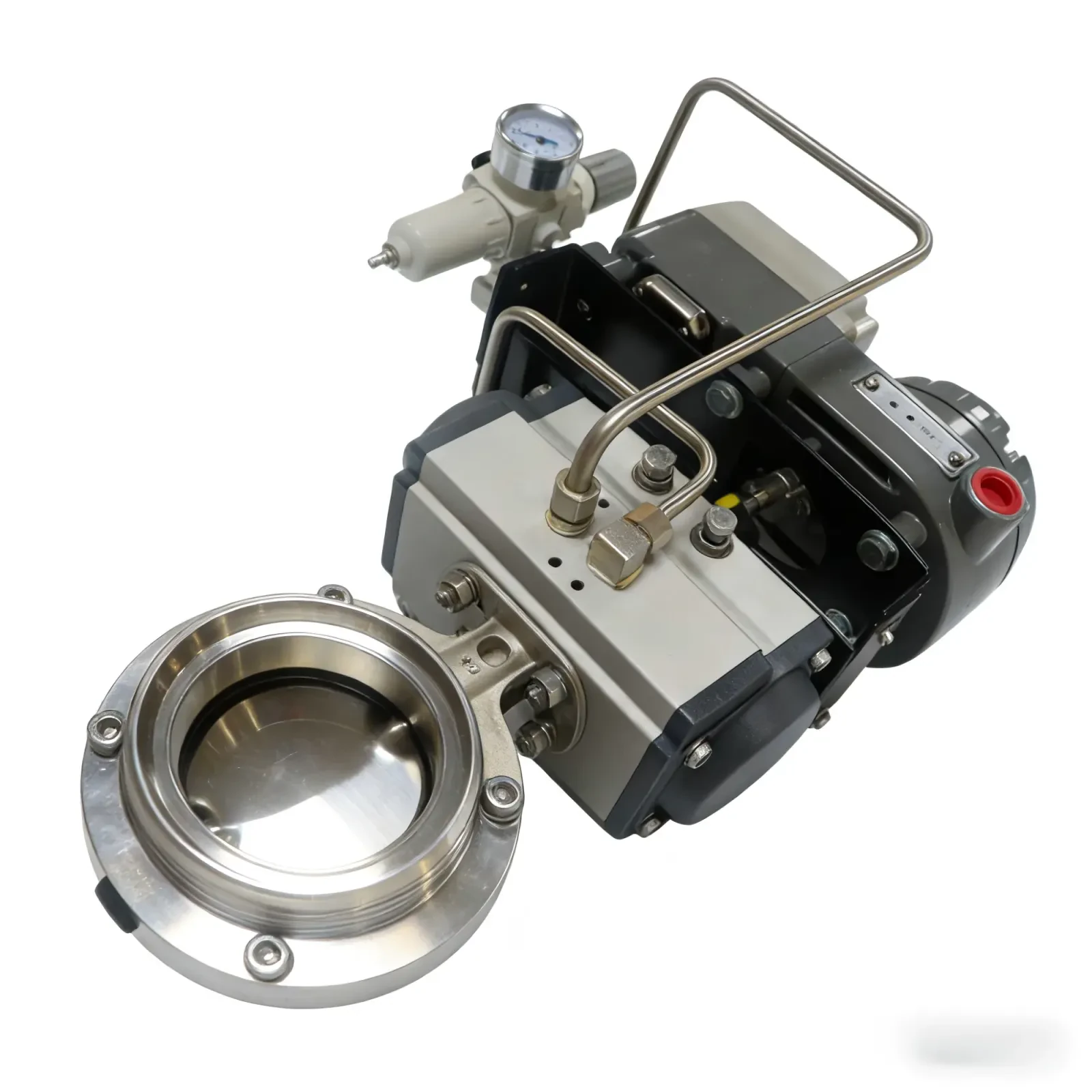 STAINLESS STEEL Solenoid Pneumatic DN200 Actuator butterfly valve — 5/6