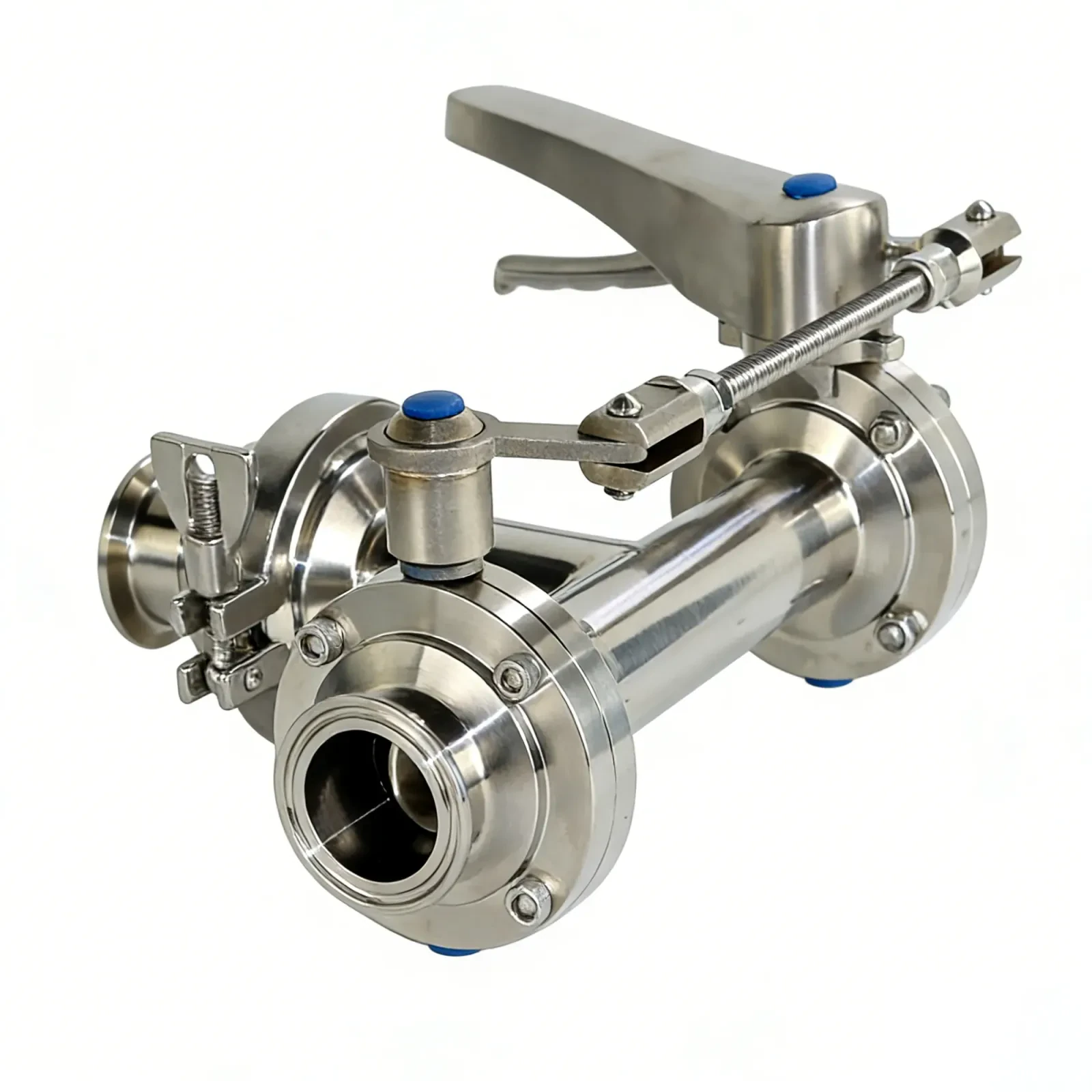 STAINLESS STEEL Sanitary Wafer-Type Concentric Rubber Seat Butterfly Valve — 4/6