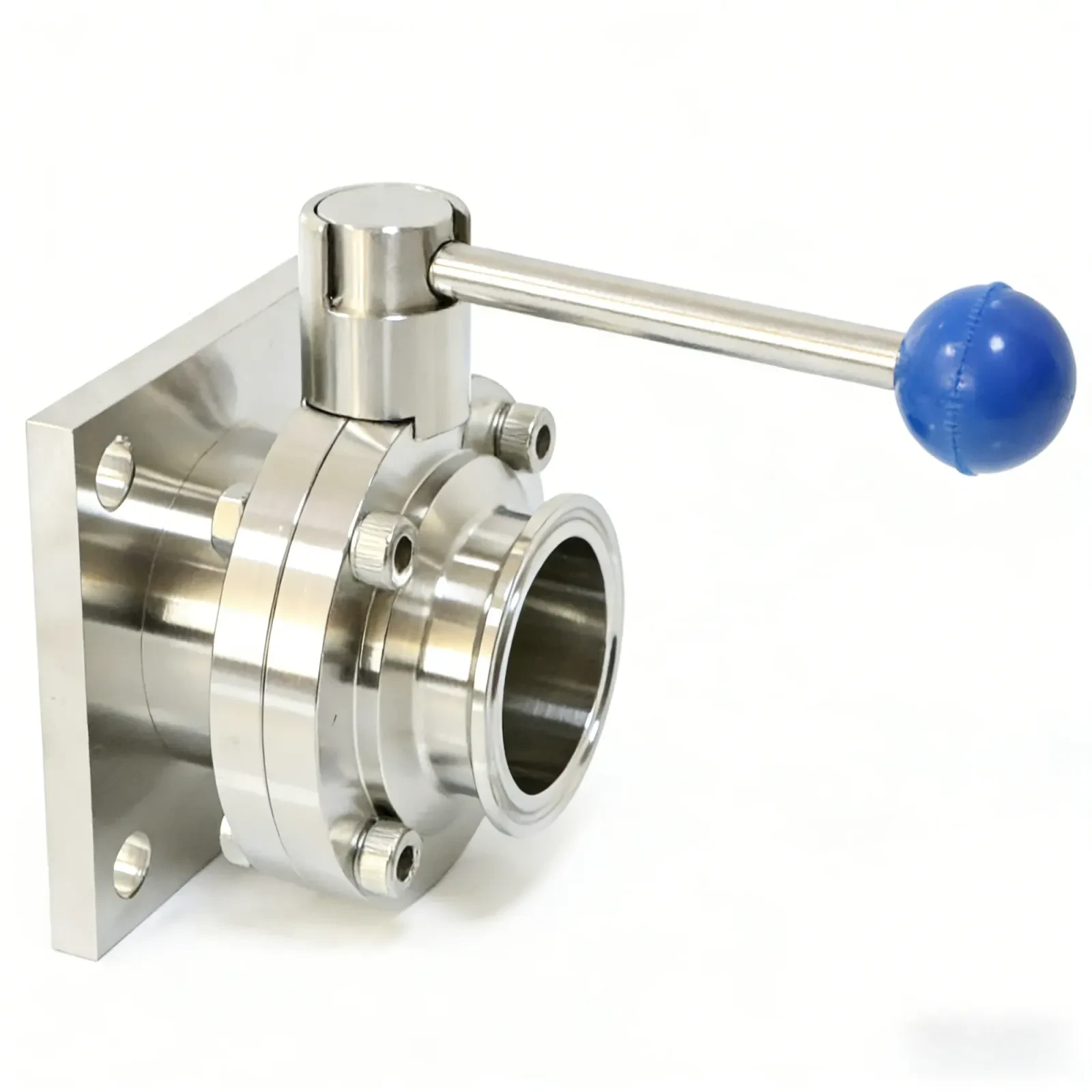 STAINLESS STEEL Sanitary Double Flange Rotary Butterfly Valve — 4/6