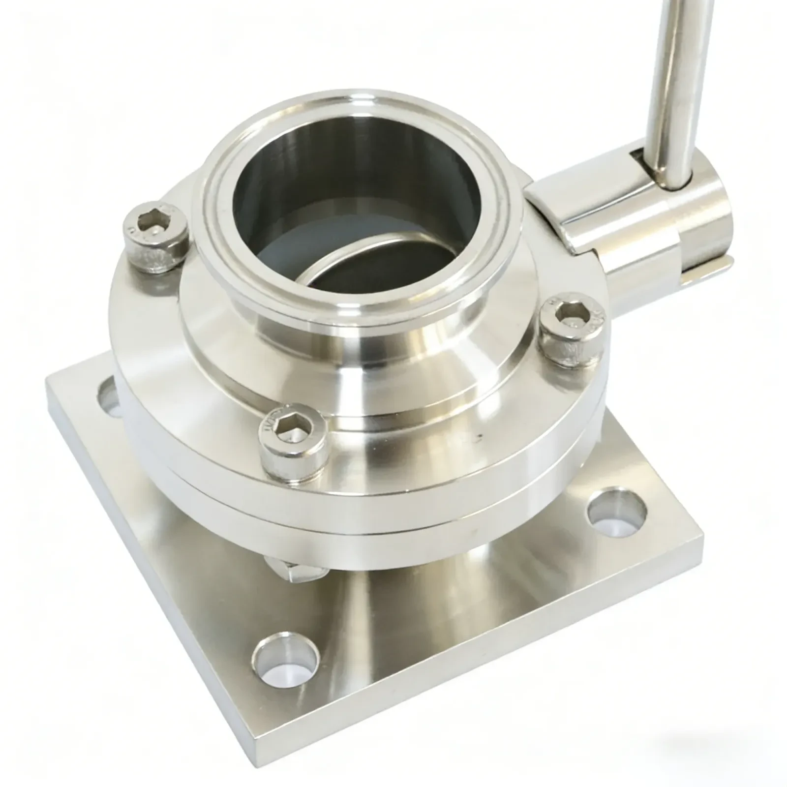 STAINLESS STEEL Sanitary Double Flange Rotary Butterfly Valve — 3/6