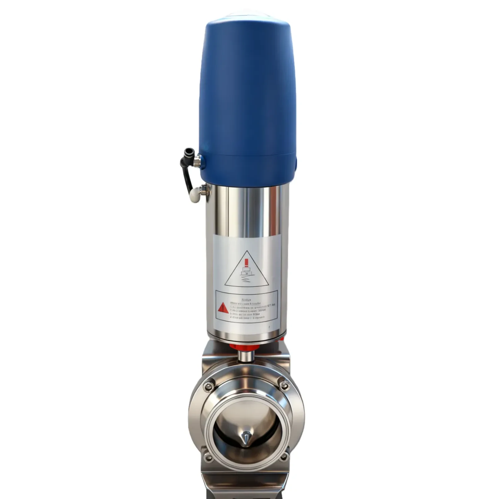 STAINLESS STEEL Pneumatic Diaphragm Actuated Powder Anti Mixing Butterfly Valve — 5/6