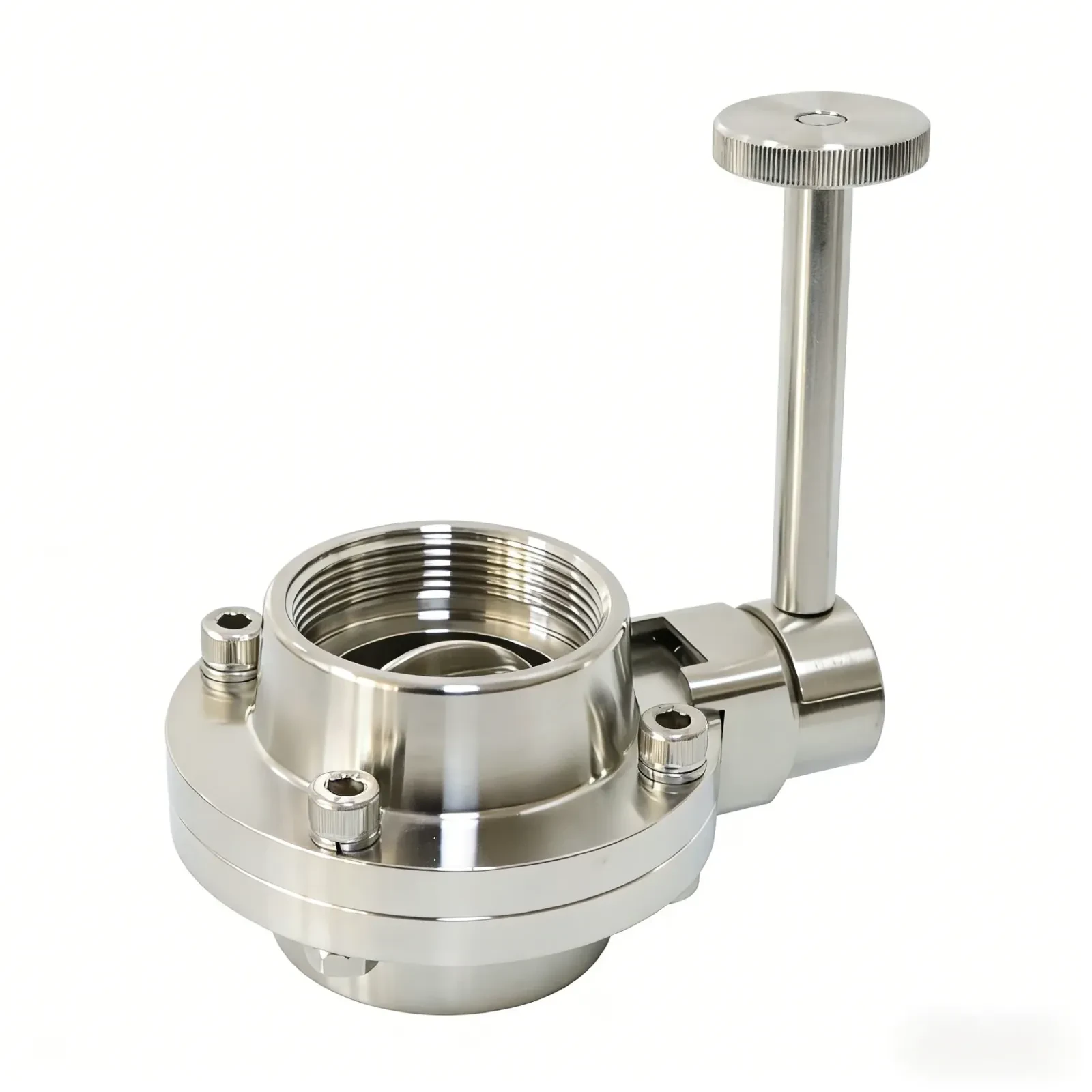 STAINLESS STEEL DN100 High Performance Vacuum Clamp Butterfly Valve — 3/6
