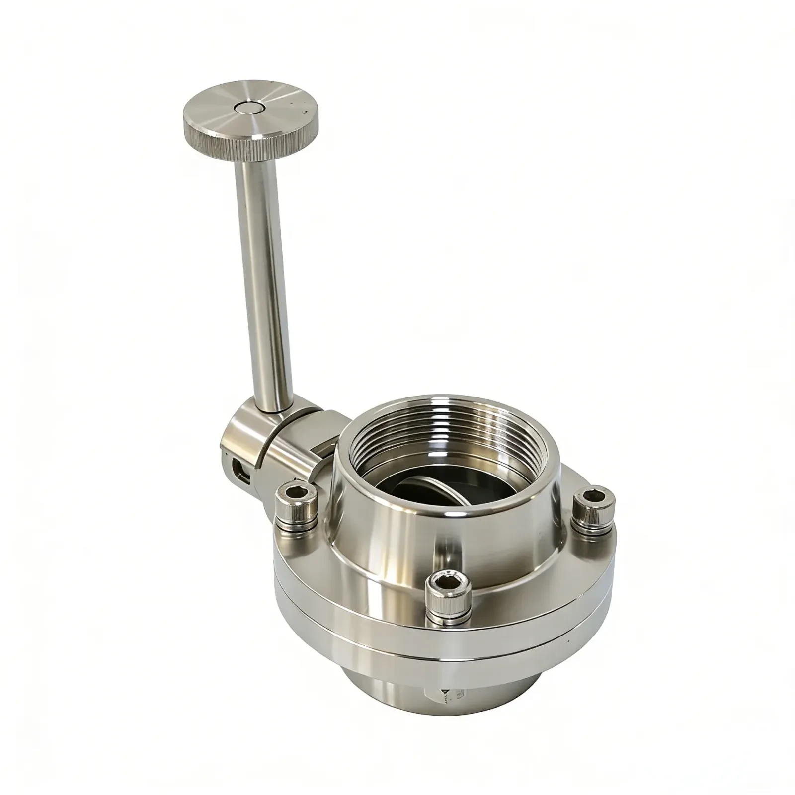 STAINLESS STEEL DN100 High Performance Vacuum Clamp Butterfly Valve — 4/6