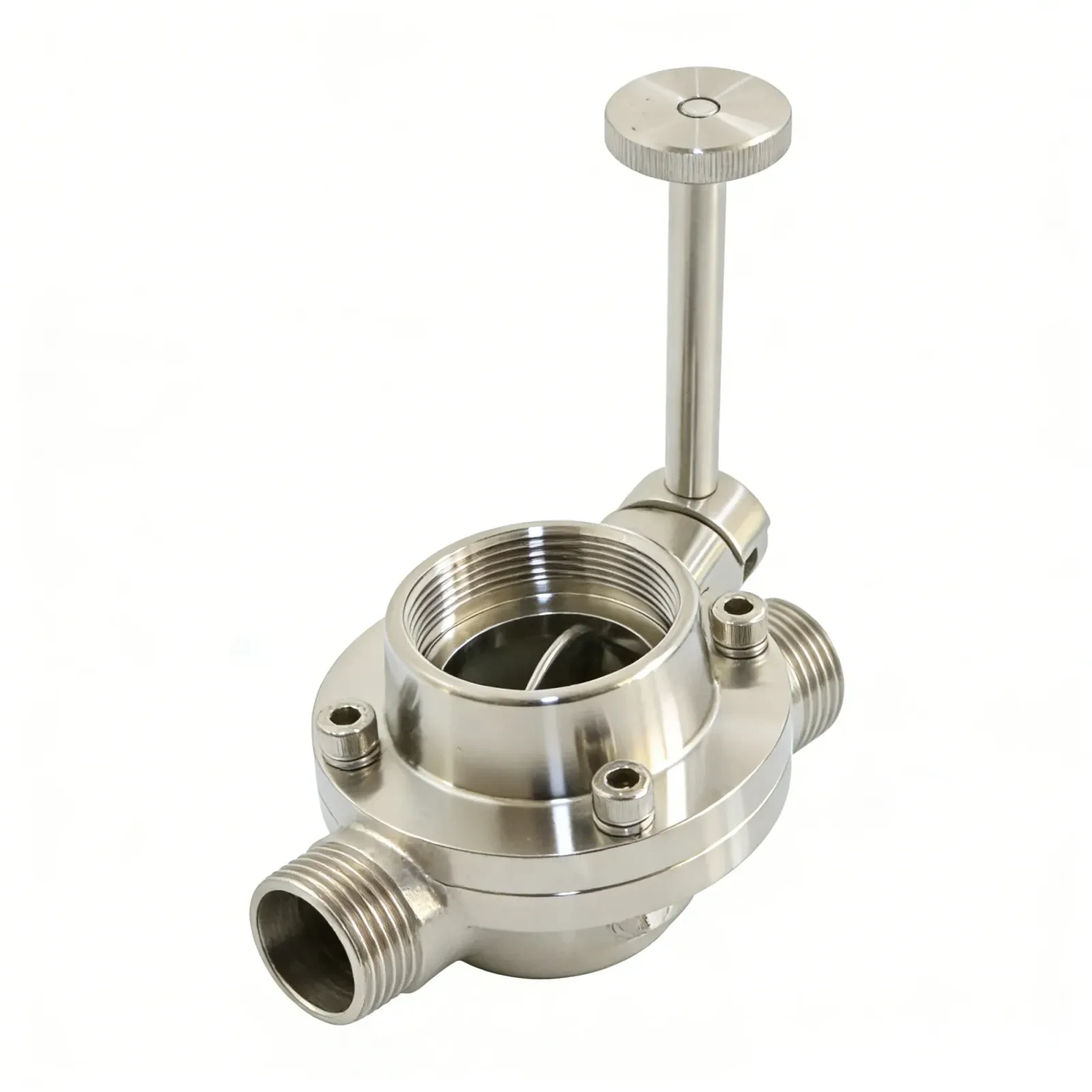 STAINLESS STEEL DN100 High Performance Vacuum Clamp Butterfly Valve — 5/6