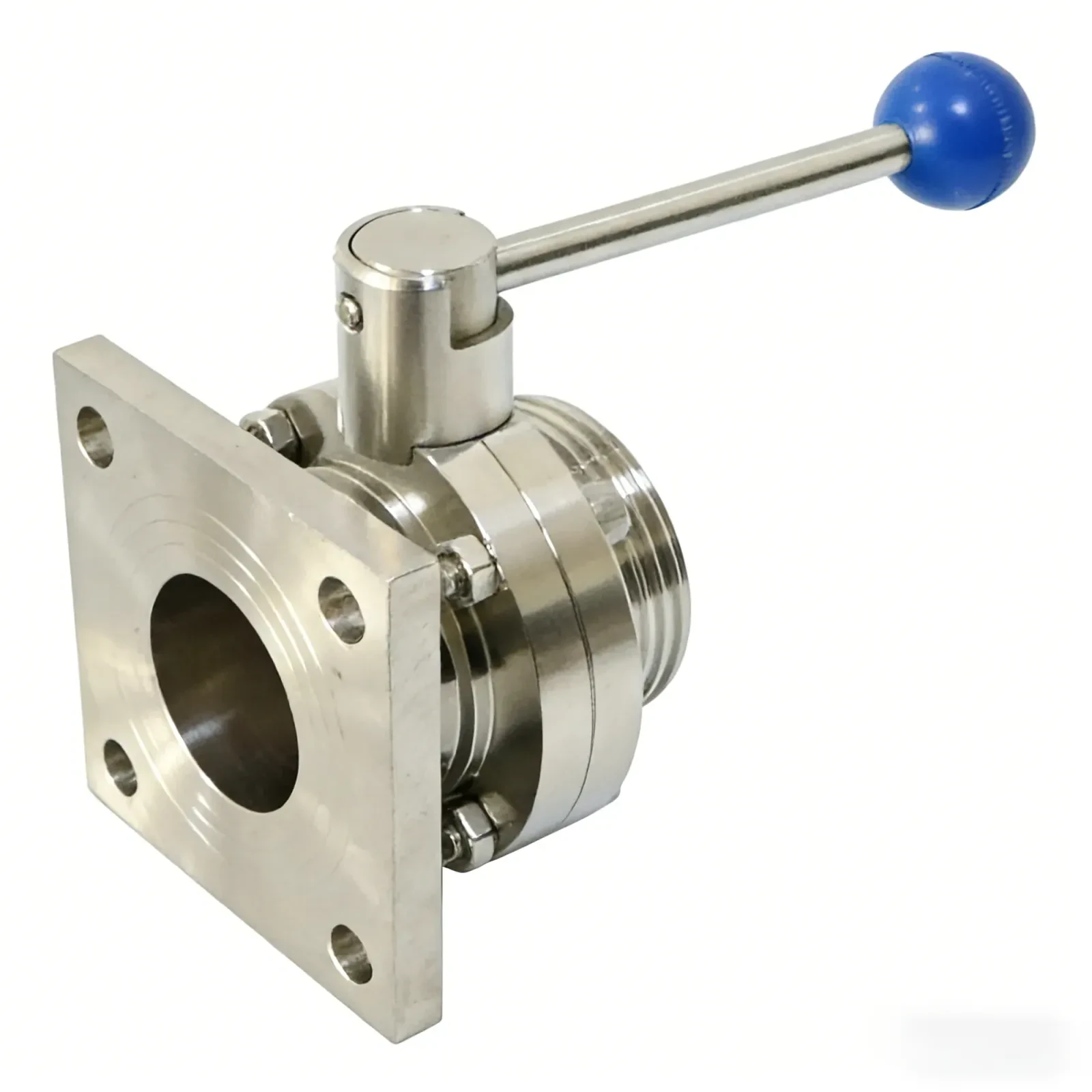 Stainless steel manual gearbox Keystone transformer milk flange threaded butterfly valve — 5/6