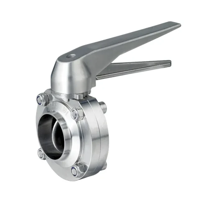 STAINLESS STEEL Manual Lever Wafer 316L PTFE butterfly valve — 5/6