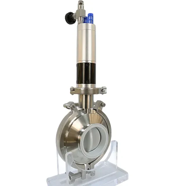 STAINLESS STEEL Vacuum Sanitary PTFE SS316L butterfly valve — 3/6