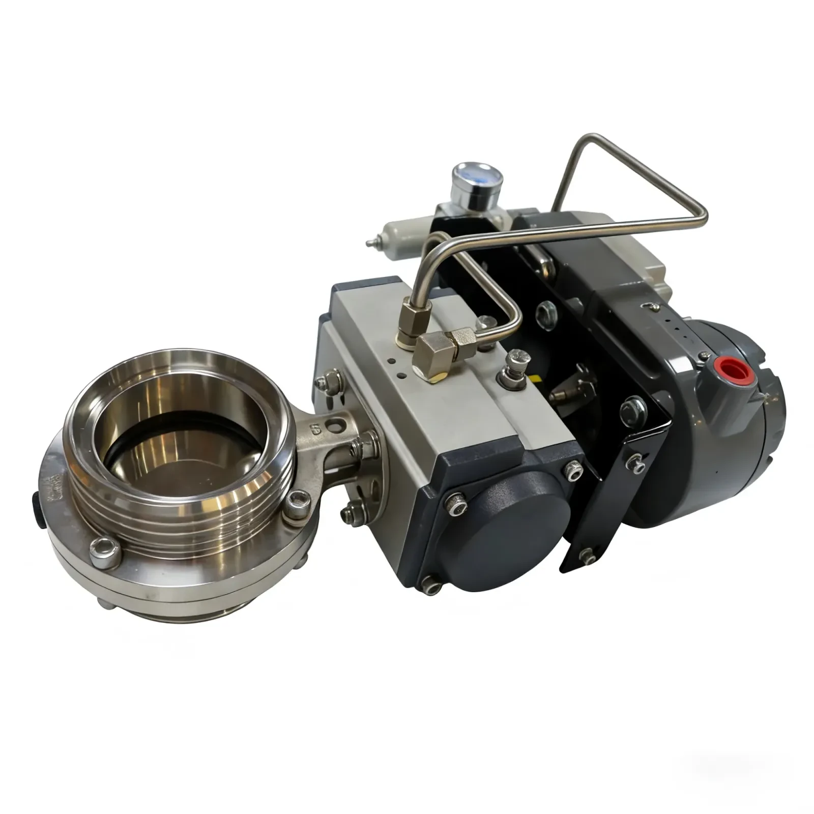 STAINLESS STEEL Electric Lug DN25 Manual Actuator butterfly valve — 5/6