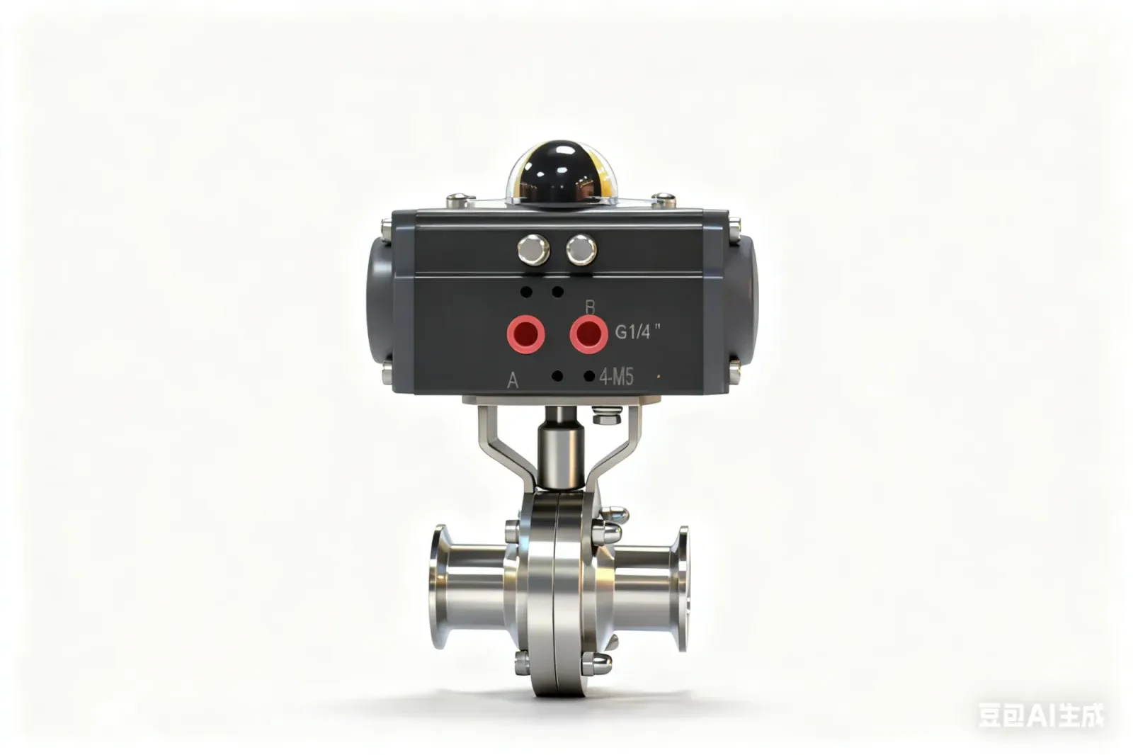 STAINLESS STEEL Aluminum Groove Type Demco Gearbox Butterfly Valve — 5/6