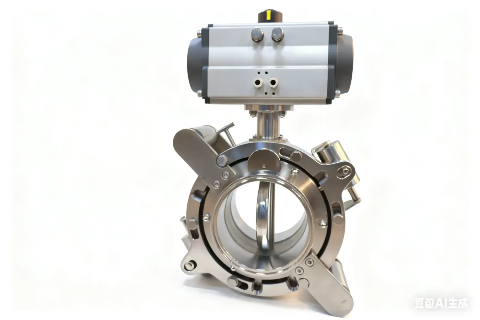 STAINLESS STEEL 6 Inches PVC Clamp Solenoid Butterfly Valve — 5/6