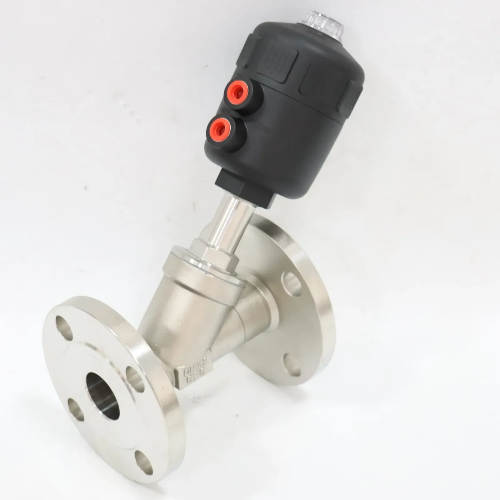 Stainless Steel Corrosion Resistant Flange Steam Plastic Head Pneumatic Angle Seat Valve — 4/6