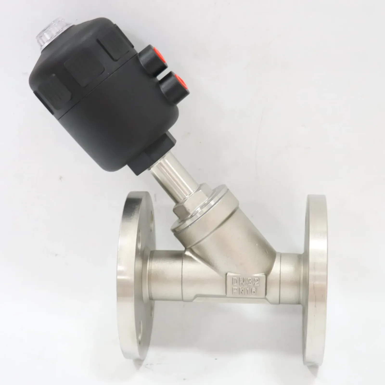 Stainless Steel Corrosion Resistant Flange Steam Plastic Head Pneumatic Angle Seat Valve — 6/6