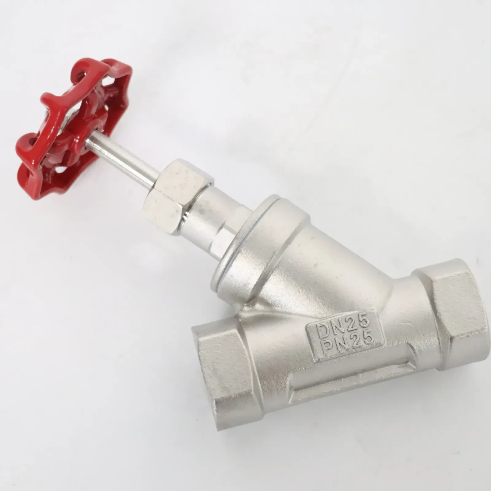 Sanitary Stainless Steel Head Manual Threaded Angle Seat Valve — 2/6