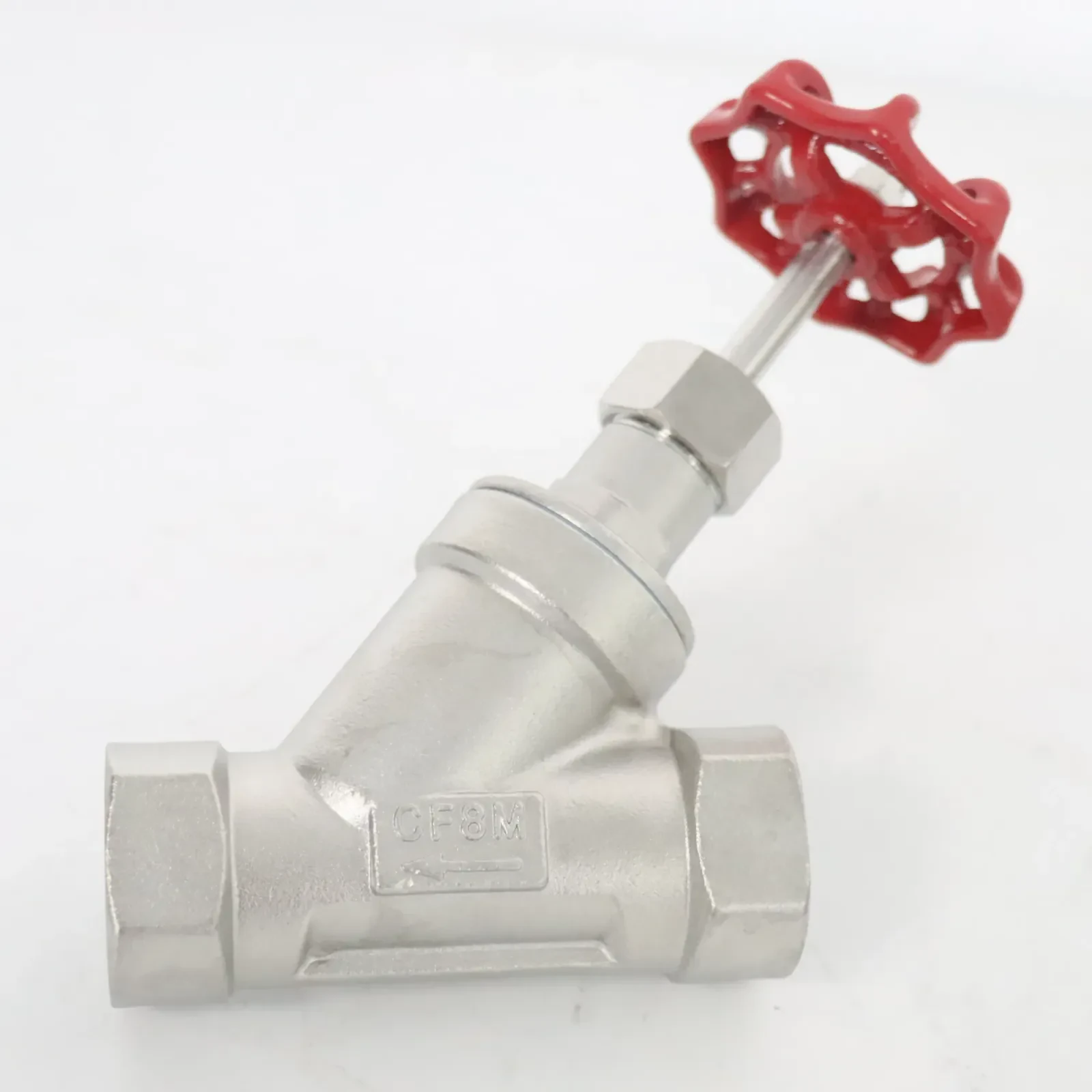 Sanitary Stainless Steel Head Manual Threaded Angle Seat Valve — 3/6