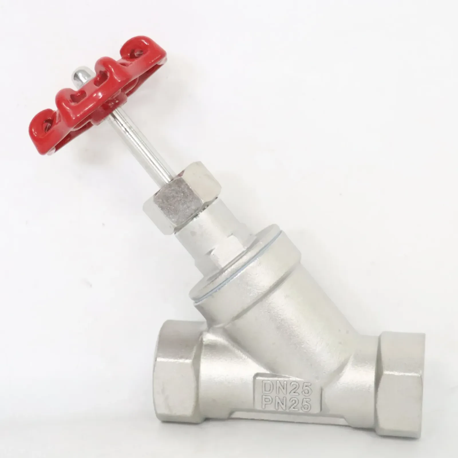 Sanitary Stainless Steel Head Manual Threaded Angle Seat Valve — 5/6