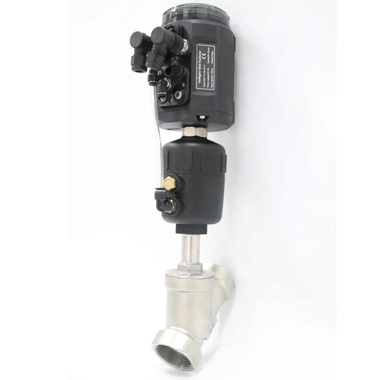 Stainless Steel Sanitary Pneumatic Plastic Head Intelligent Positioning Angle Seat Valve — 6/6