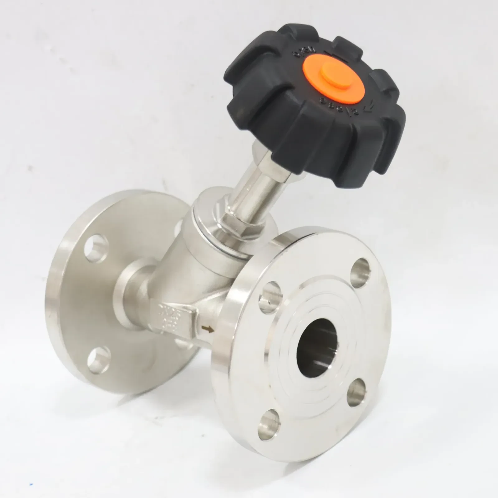 Stainless Steel Flange Steam Valve Plastic Head Manual Angle Seat Valve — 6/6