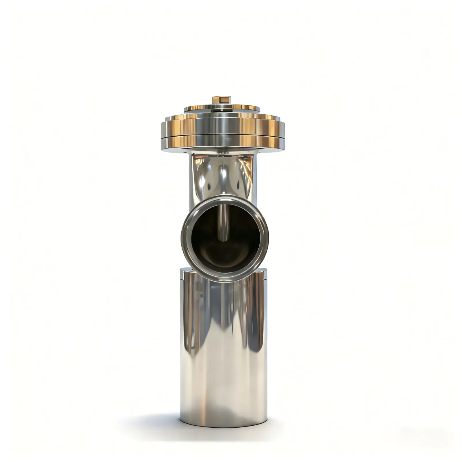 Stainless Steel DN80 ISO Y Type Sanitary Tank Bottom Valve — 3/6
