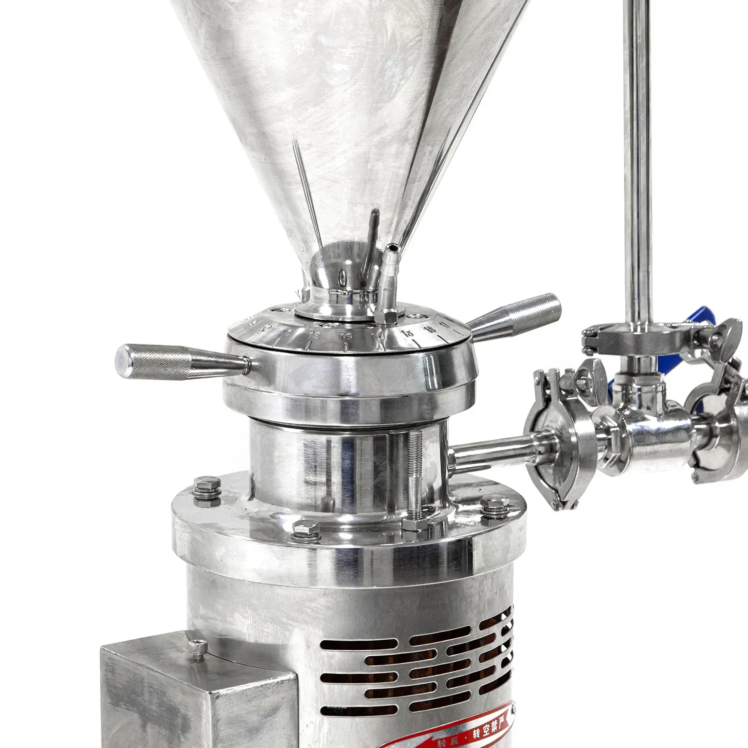 Food Grade Horizontal Peanut Butter Colloid Mill with Wheels — 4/6