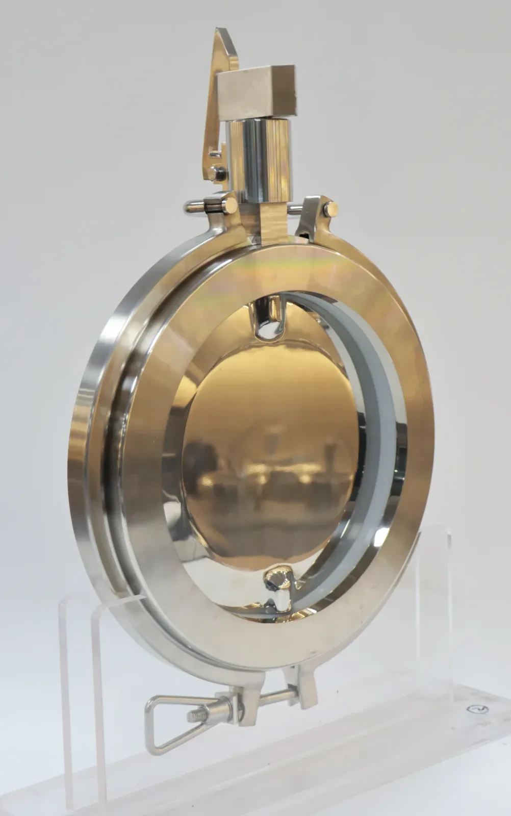 Stainless Steel Sanitary Hastelloy Powder Manual Butterfly Valve — 4/6