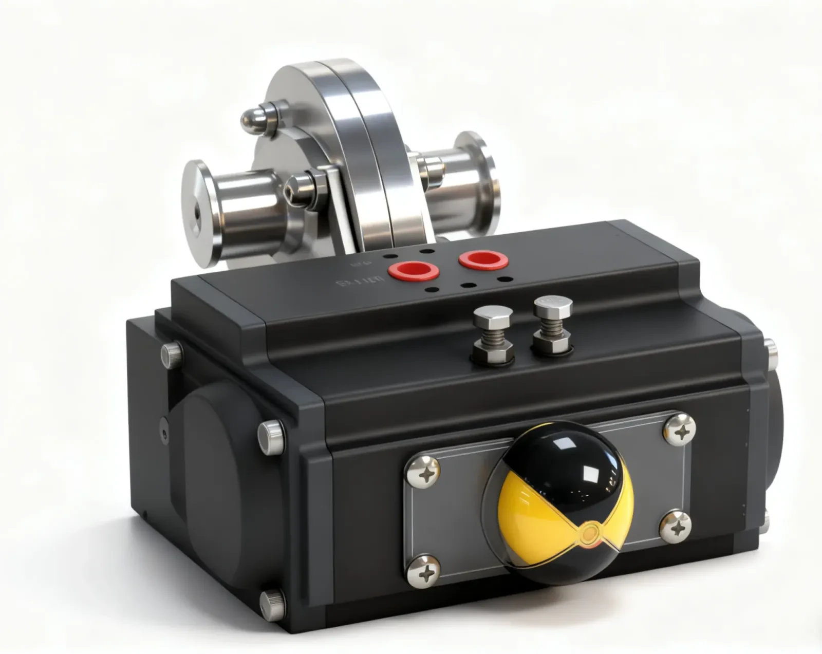 Stainless Steel Sanitary Weld Pneumatic Actuated Switch Butterfly Valve — 4/6