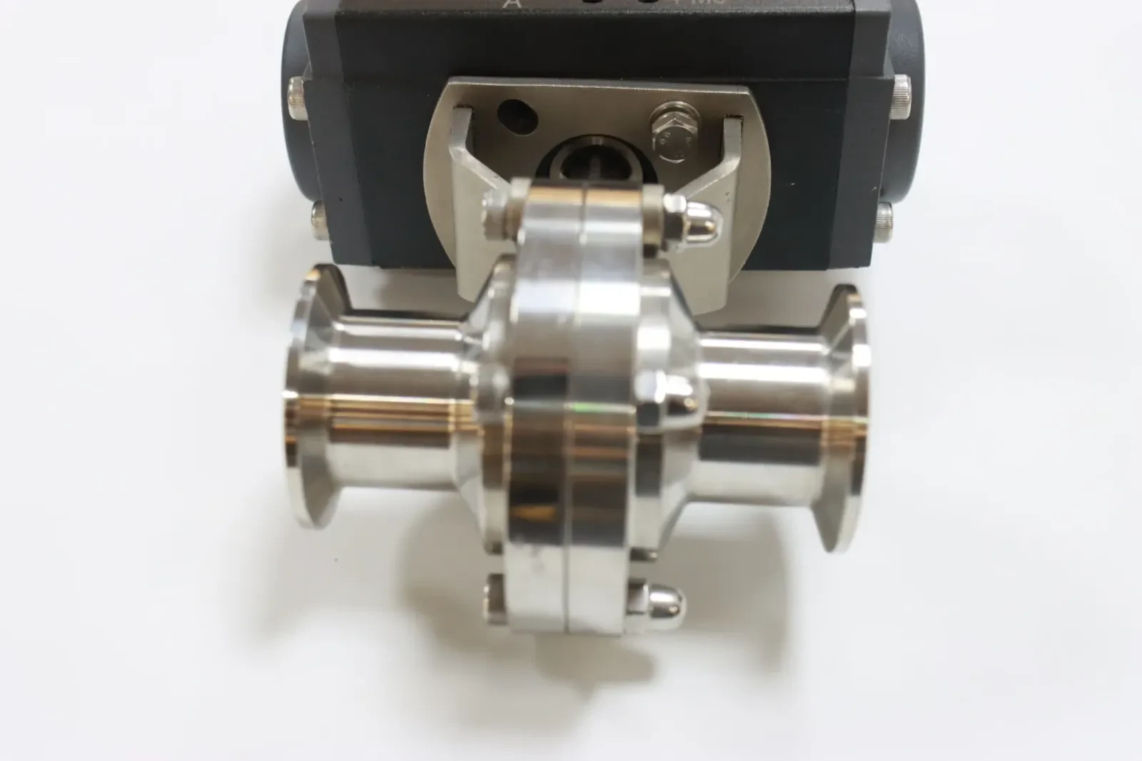 Stainless Steel Sanitary Weld Pneumatic Actuated Switch Butterfly Valve — 5/6