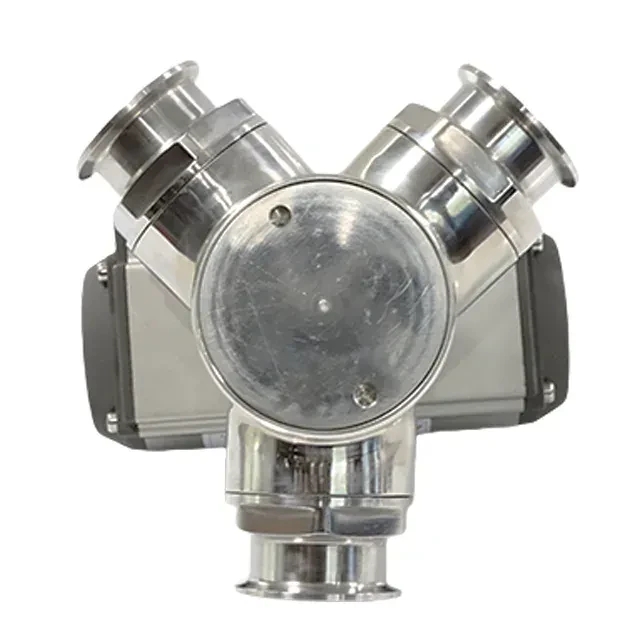 Stainless Steel Sanitary Quick-install Three-way Ball Valve Electric Actuator — 5/6