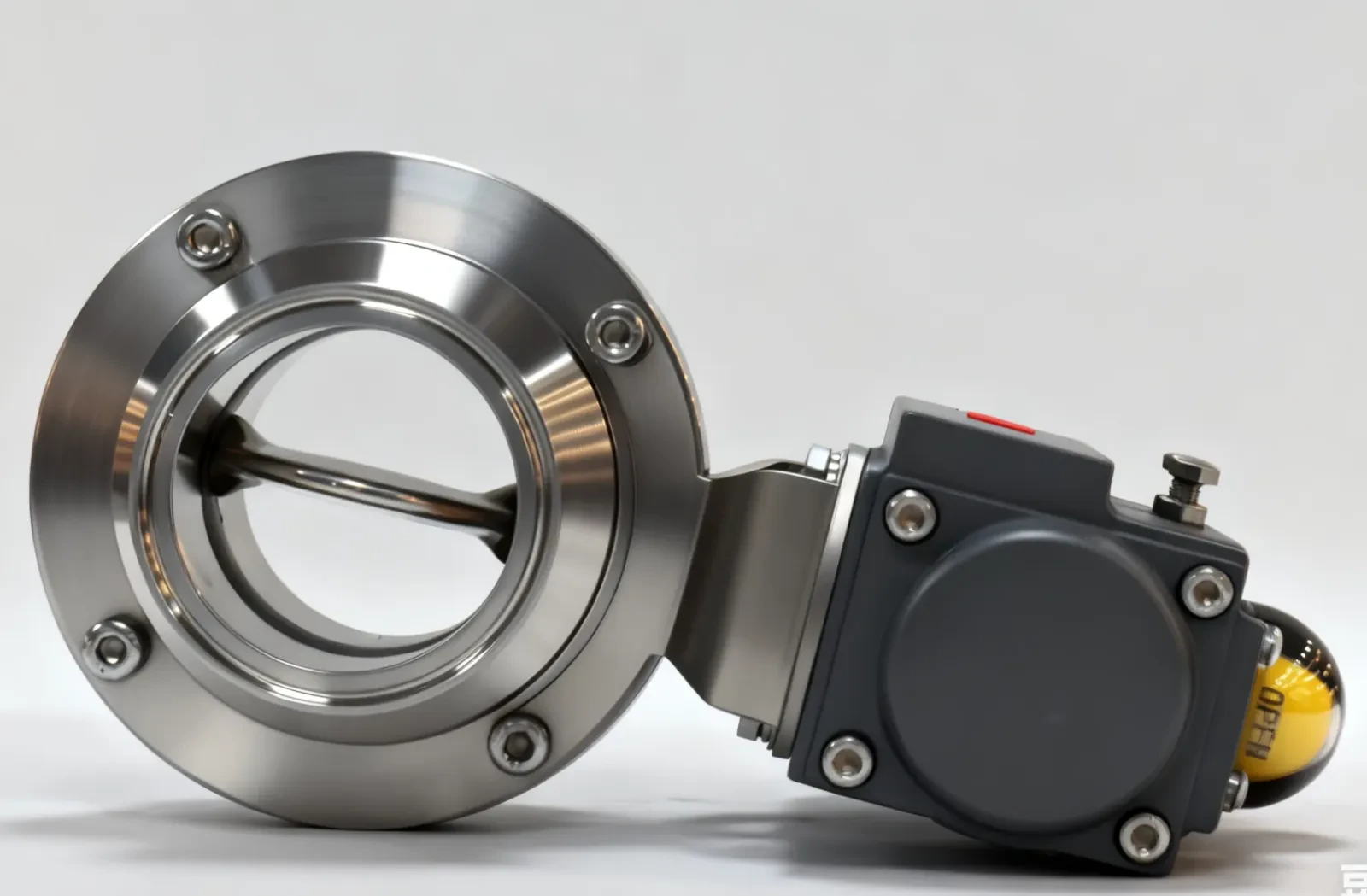 Stainless Steel Clamped Hastelloy Pneumatic wafer Butterfly Valve — 3/6