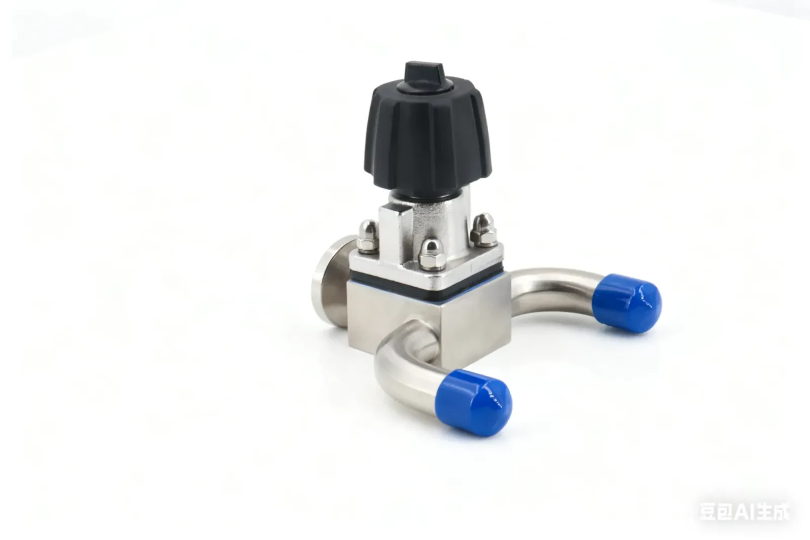 Stainless steel aseptic manual U-shaped diaphragm valve — 3/6