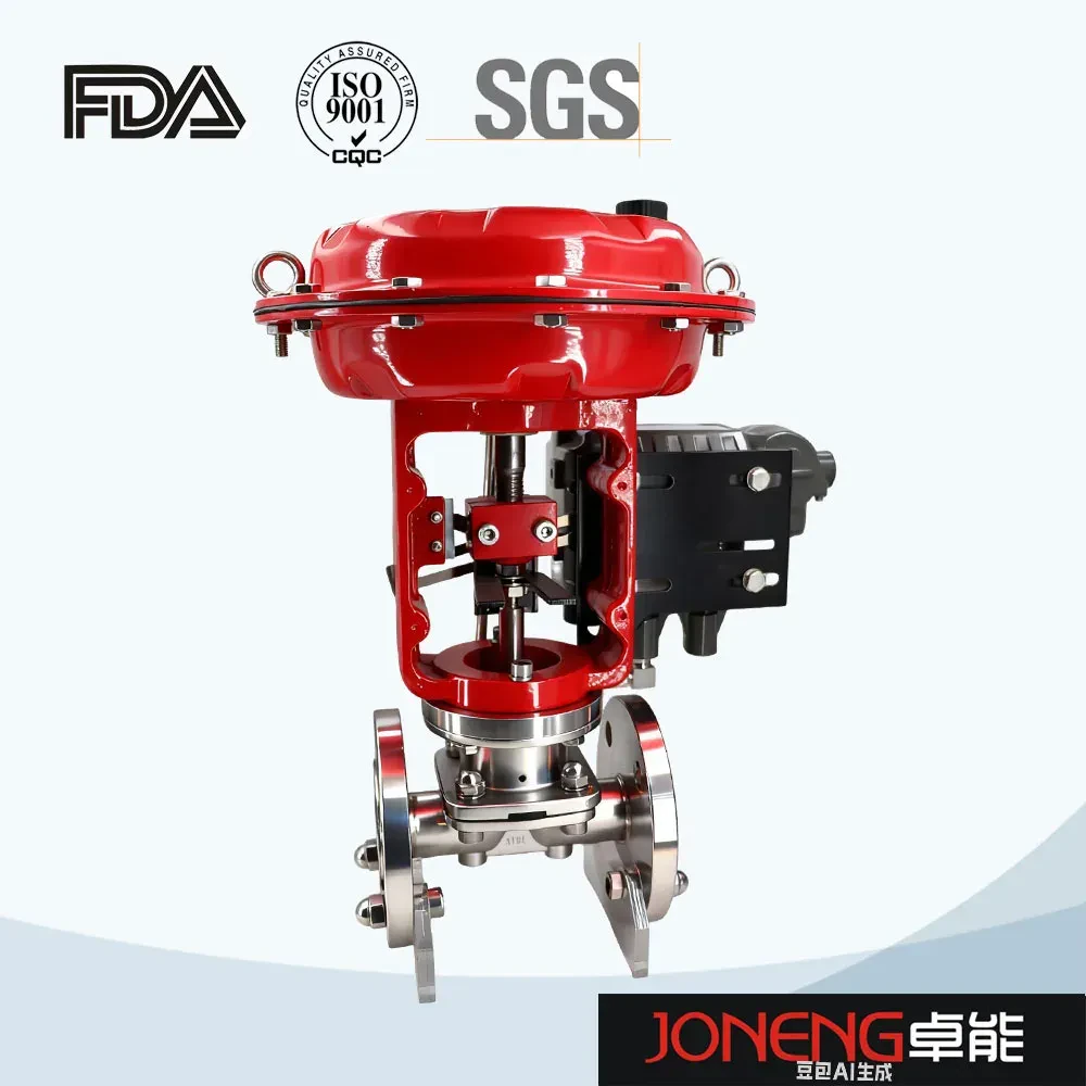 Stainless steel positioning micro-control proportional regulating flange diaphragm valve — 3/6