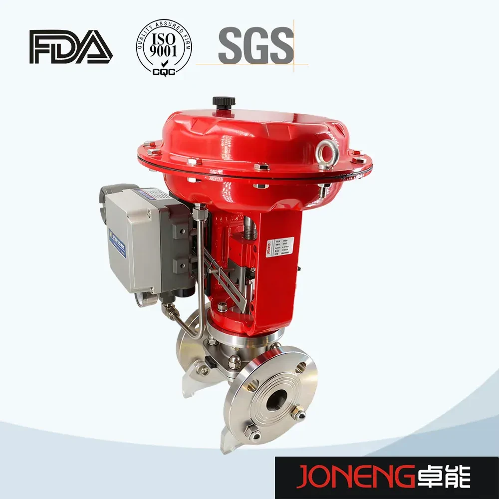 Stainless steel positioning micro-control proportional regulating flange diaphragm valve — 5/6