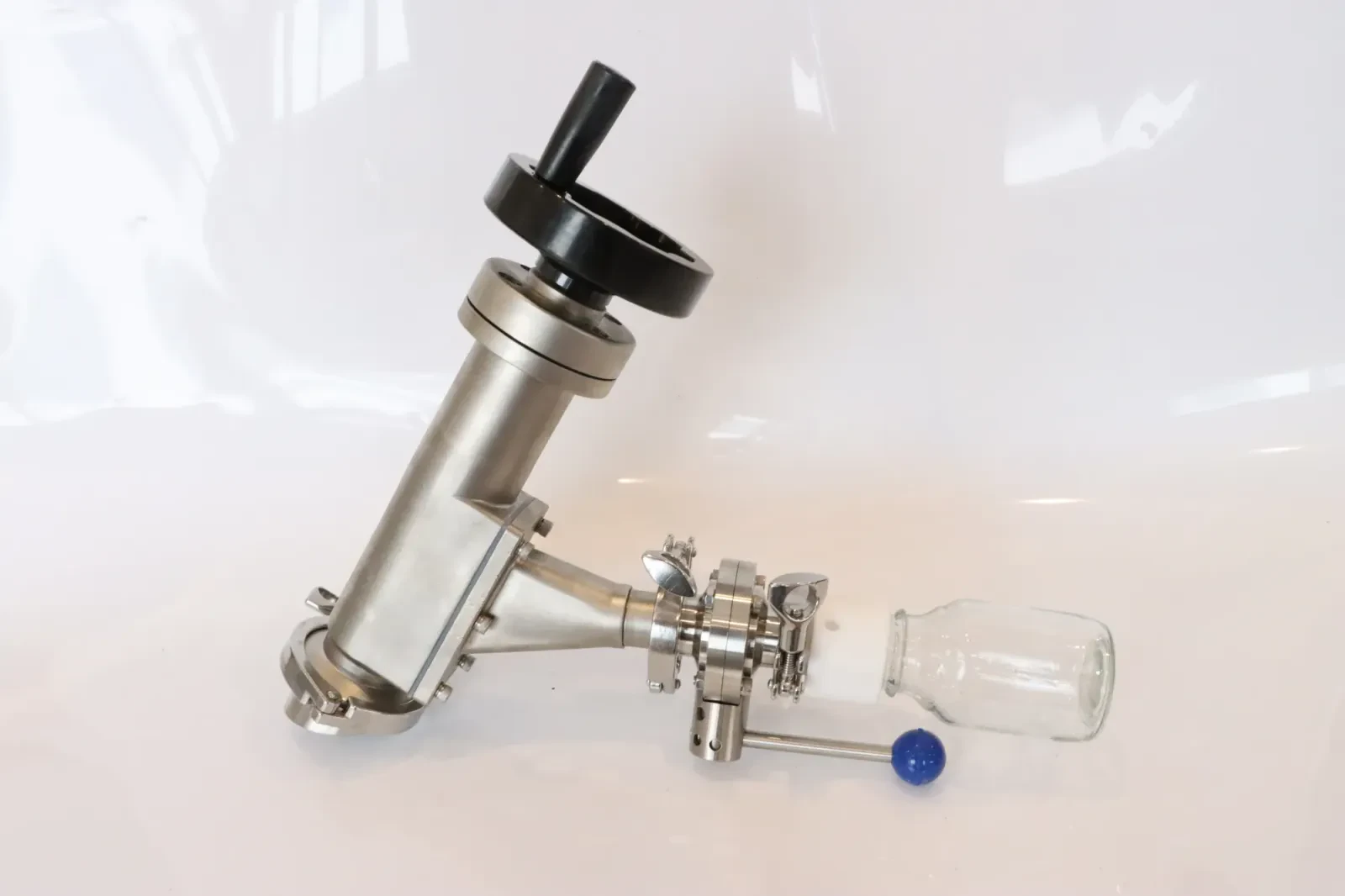 Stainless steel sanitary push-button vacuum plunger oil sampling valve — 6/6