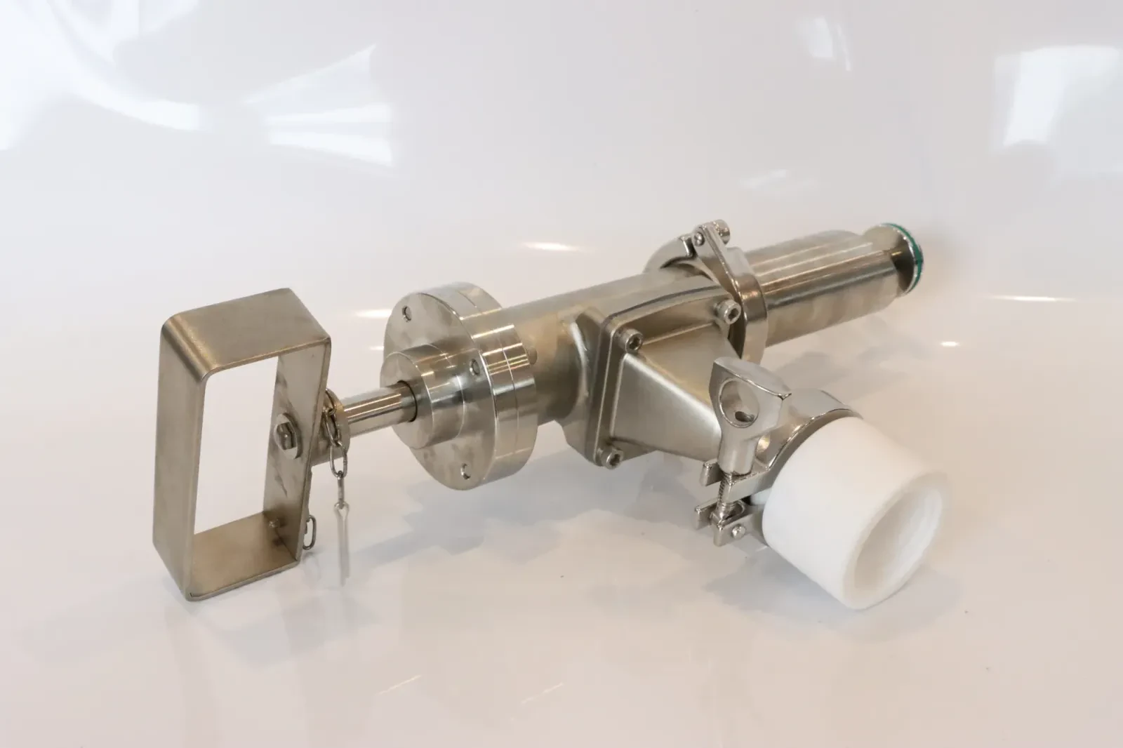 Stainless Steel Sanitary Vacuum Plunger Pfa Lined Sampling Valve — 3/6