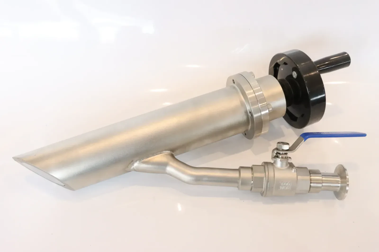 Stainless steel sanitary vacuum plunger oil dairy sampling valve — 3/6
