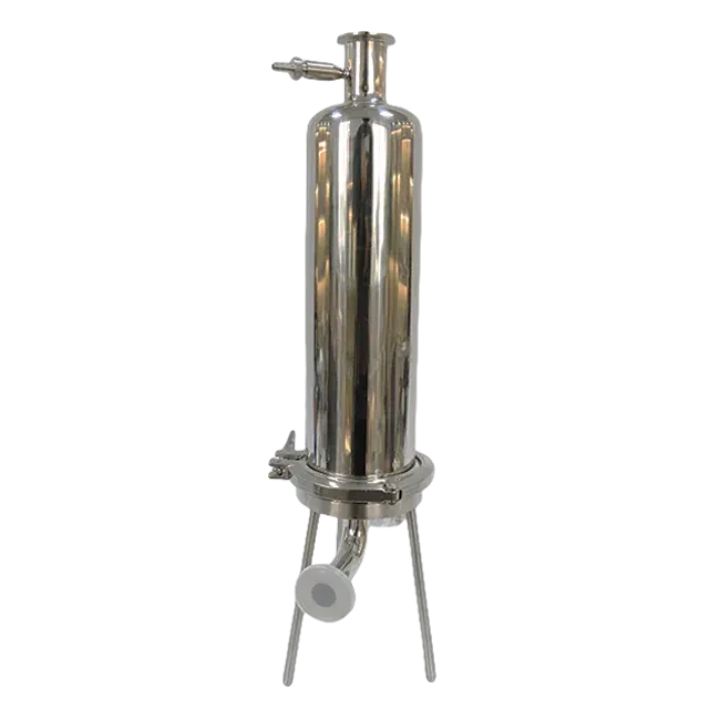 Polished Stainless Steel Sanitary Single Cartridge Filter Housing — 3/6