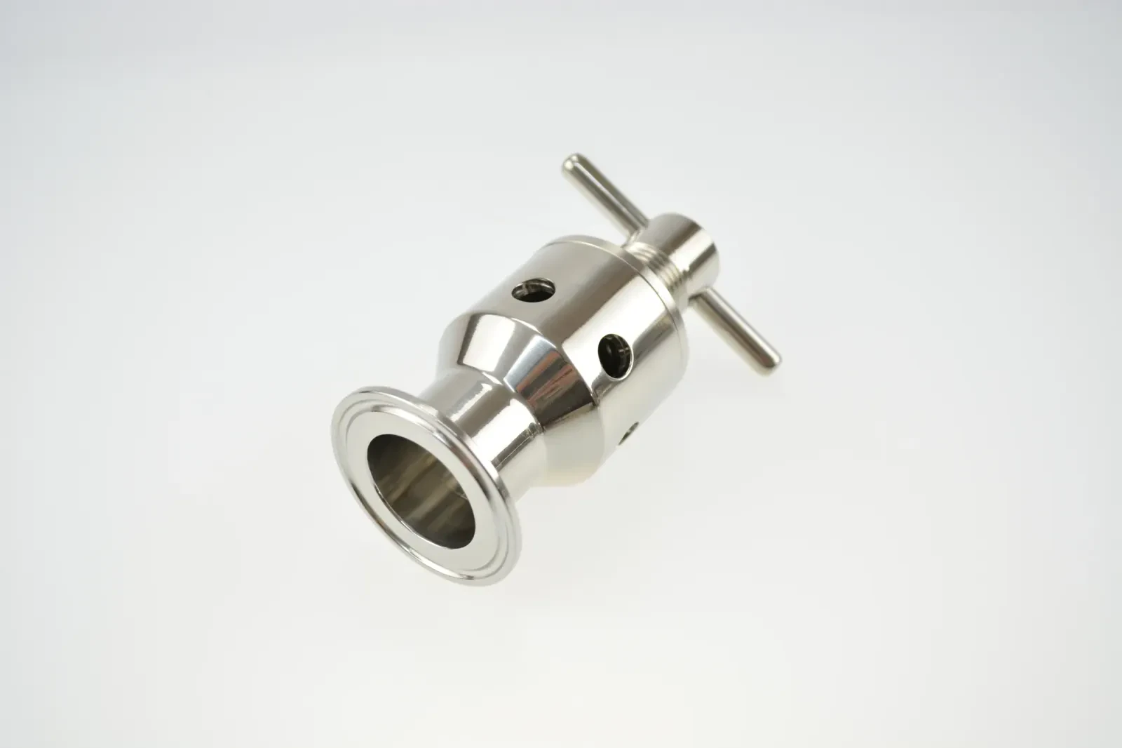 Stainless Steel Sanitary Adjustable Flow Manual Safety Exhaust Valve — 2/6
