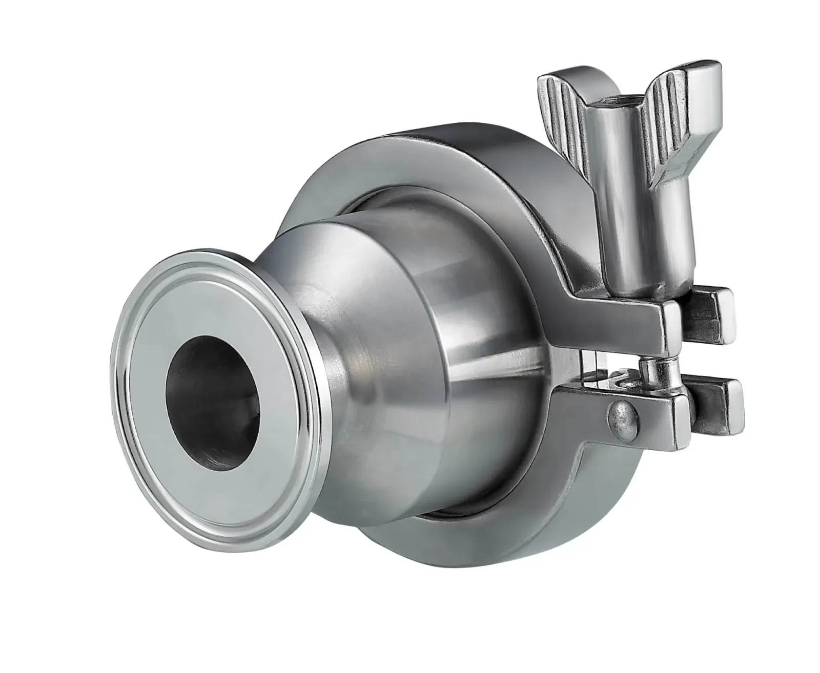 Stainless steel sanitary quick-connect welded spring check valve — 2/6