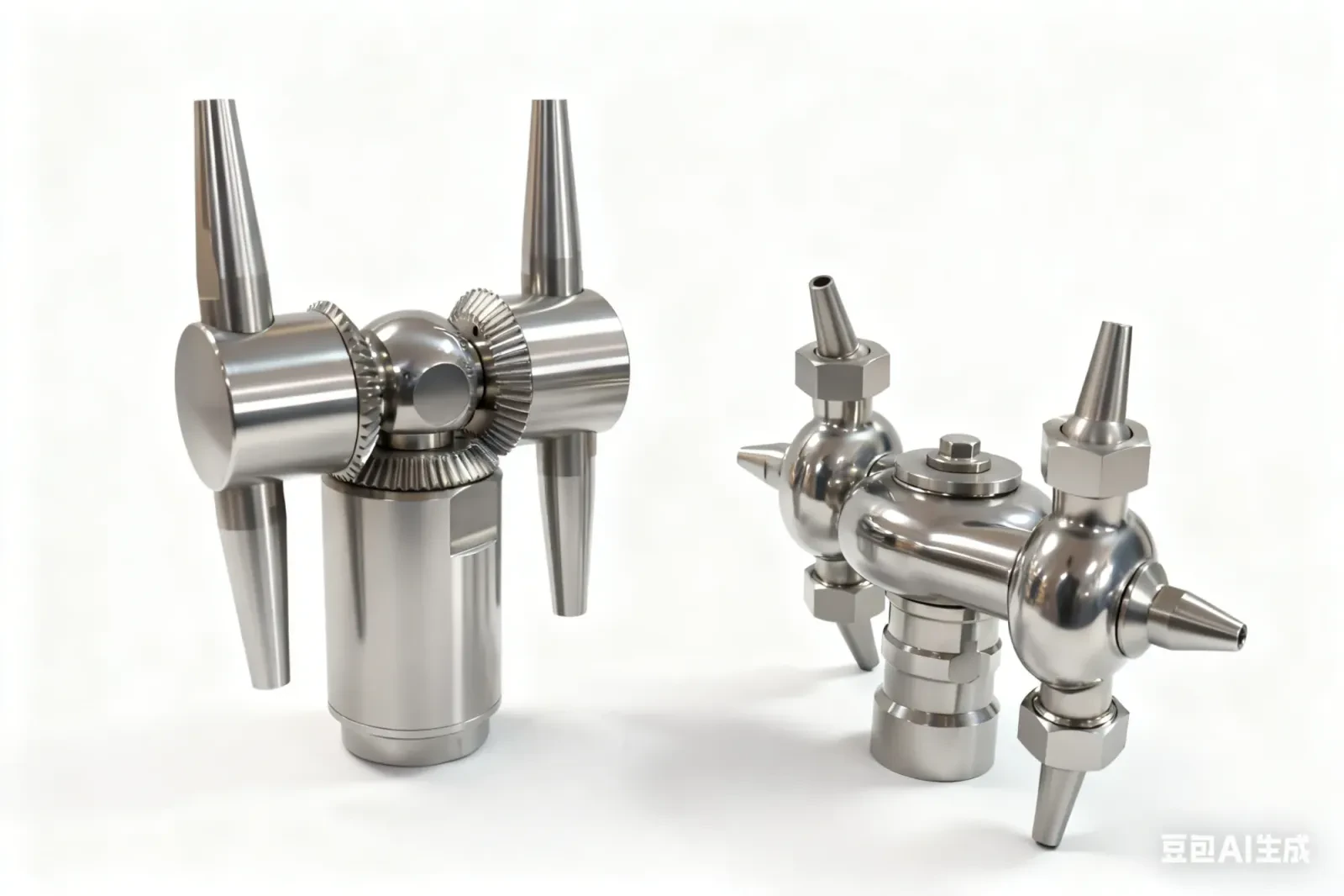 Stainless steel tank with rotating horn-shaped cleaning ball — 6/6