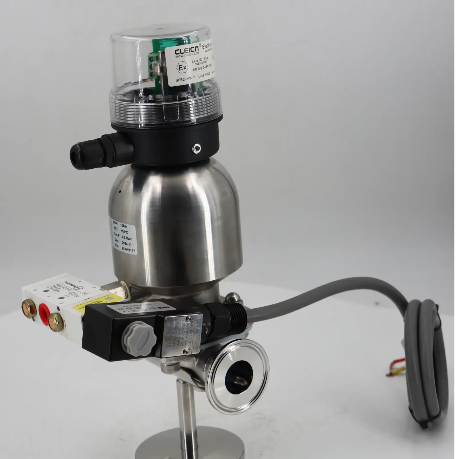 Stainless steel sanitary ptfe lined rubber pneumatic diaphragm valve — 2/6