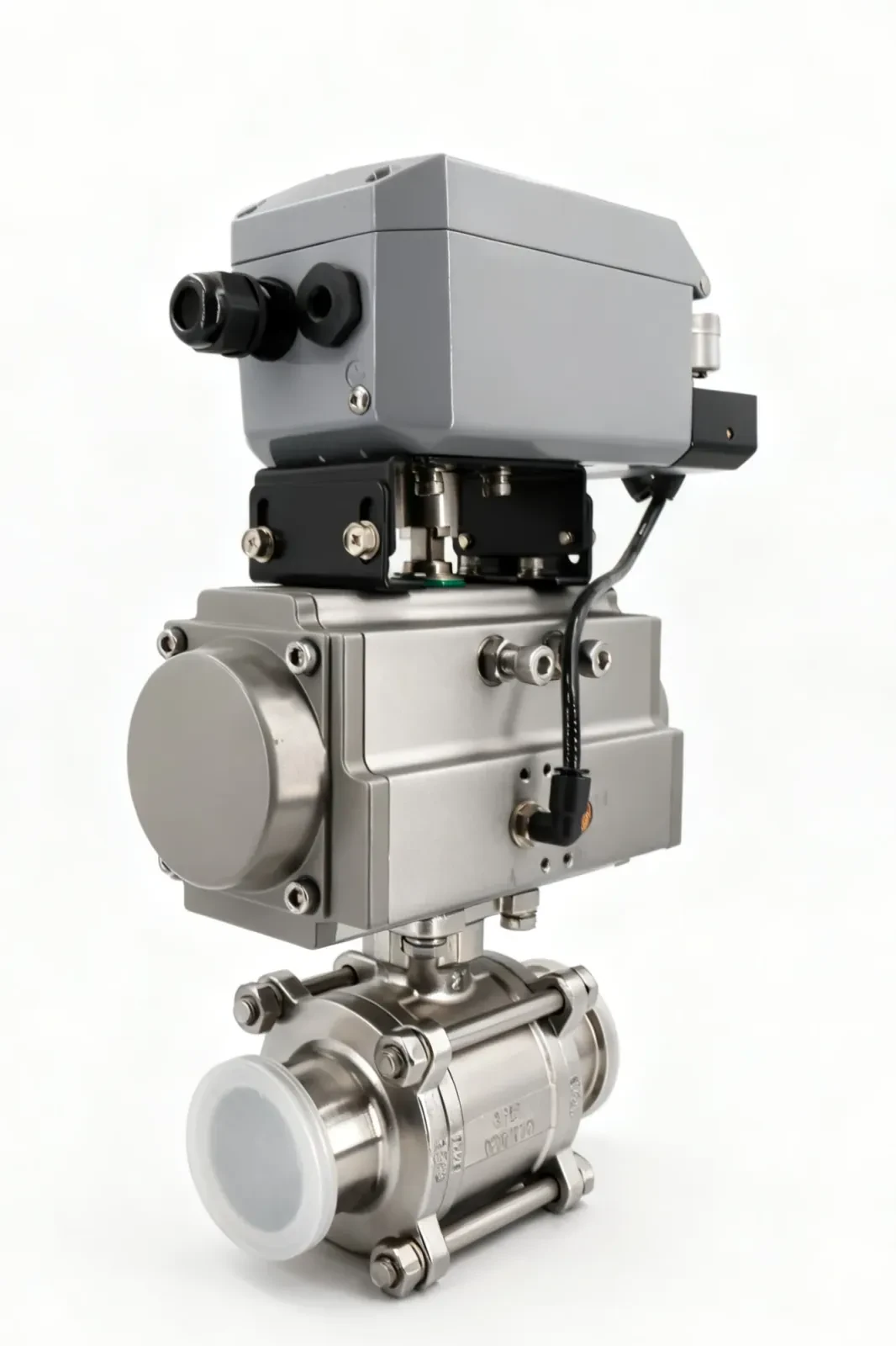 Stainless steel sanitary positioner pneumatic regulating ball valve — 2/6